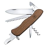 Victorinox, Forester Wood, Coltello Svizzero, Originale, Multiuso, Campeggio, 10 Funzioni, Lama, grande, Apriscatole, Bloccabile