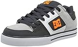 DC Shoes Pure, Scarpe da Ginnastica Basse Uomo, Grigio (Dark Grey/Orange Go0), 43 EU