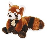 Histoire d ours Nature HO2217 - Les Authentiques Peluche Panda Rosso