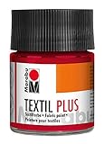 Marabu 032 - Pittura Textil Plus Paint, 50 ml, Colore: Rosso Carmine