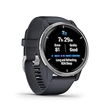 Garmin Venu 2, Smartwatch AMOLED 1,3", Cassa da 45mm, Autonomia 11 giorni, Garmin Pay, Musica, +25 Sport, GPS, Cardio, SpO2 (Silver & Granite Blue)