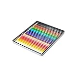 Amazon Basics - Matite colorate in confezione di latta da 24 pezzi, colori assortiti