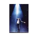 VZRSQZK Poster decorativo da parete con il cantante Michael Jackson, stampa artistica su tela, poster decorativo moderno, per camera da letto, 20 x 30 cm