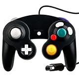 OSTENT Wired Shock Classico Controller Gamepad Joystick Joypad Compatibile per Nintendo GameCube NGC Wii Console Videogiochi Colore Nero