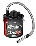 Ribimex Aspiracenere Elettrico Cenerix, con Funzione Soffiante e Filtro HEPA Lavabile, Bidone da 18 L, Potenza 1200 W, Ideale per Aspirare Ceneri Fredde da Stufe, Caminetti e Barbecue - PRCEN003/1200