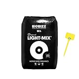 BioBizz Light Mix Sacco da 50 Litri - Terriccio per Coltivare Bonsai da Interno ed Esterno Piante da Balcone Palme Cocco Biologico Weedness BioBizz Lightmix