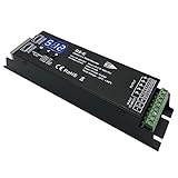 GIDEALED Decoder DMX a 5 canali con display digitale RDM, DMX512 dimmer PWM LED Controller per RGBCCT, RGBWW, RGBW o 5 strisce bianche LED ingresso luce DC12V-48V