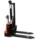 echoENG Carrello elevatore elettrico | Portata 1500 kg | Altezza di sollevamento 1600 mm | Ruote in PU | Lunghezza forche 1150 mm | Transpallet sollevatore elettrico per pallet