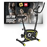 Diadora Fitness Lilly Evo, Cyclette Magnetica, Fino a 110 kg di Peso Unisex Adulto, Nero/Giallo a norma CE