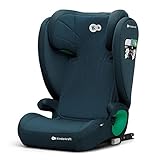 Kinderkraft JUNIOR FIX2 I-SIZE Seggiolino auto Gruppo 2-3, 100-150 cm, con Isofix, Poggiatesta regolabile, Sistemi di sicurezza, Leggero, Facile da trasportare e pulire, Blu