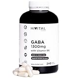 GABA 1300 mg con Vitamina B6. 240 capsule vegane per 4 mesi. L Acido Gamma AminoButirrico con Vitamina B6 aiuta a migliorare la qualità del sonno e del riposo e a ridurre l ansia e lo stress.