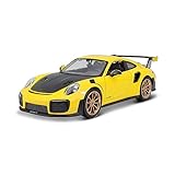 Maisto Porsche 911 GT2 RS-1:24 bambini modello auto giocattolo da collezione, Colore Giallo E Nero, scala, 31523-00000045