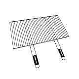 Cook in garden - Griglia Regolabile in Acciaio Cromato - Ideale per Barbecue - Manici Soft-Touch - Resistente alle Fiamme e alle Alte Temperature del tuo Bbq - Compatibile con Numerose Marche