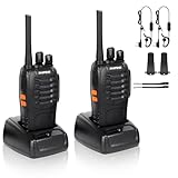 Walkie-Talkie Ricaricabile Lunga Distanza 16Canali VOX CTCSS/DCS Radio FM Ricetrasmettitore Portatile Walkie Talkie Professionali Con Auricolare