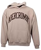 Abercrombie & Fitch Felpa con cappuccio oversize, beige., XXL