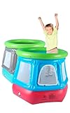 Trampolino - Trampolino Gonfiabile per Bambini, Parco Giochi per Bebè, Brincolín, Giocattolo per Interno ed Esterno, Sicuro e Divertente, Include Pompa di Gonfiaggio (rosso blu verde)