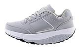 EGLEMTEK Scarpe RASSODA Glutei Benessere Dimagranti Sportive Fitness BASCULAN TM (Grigio Bianco New, Num 36)