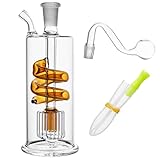 RORA Vetro bruciatore olio Bong acqua tubi Mini vetro Bong acqua tubi Riciclatore mano piccoli Bong con 10 millimetri S Bowl Pipe Accessori (A#)