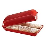 Emile Henry EH349502 - Stampo per pane Ciabatta, ceramica, rosso Grand Cru