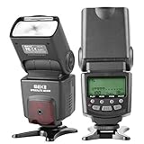 Meike MK430 TTL LCD Flash Speedlite compatibile con fotocamera Canon DSLR Camera EOS 70D 77D 80D Rebel T7i T6i T6s T6 T5i T5 T4i T3i SL2 and with Standard Hot Shoe Stand