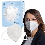 50 Mascherine FFP3 Certificate CE, Mascherina 5 Strati Senza Valvola, Maschera Facciale di Protezione da Polvere e Antiparticolato, Face Mask Protettiva Alta Efficienza di Filtraggio PFE≥99, 50 Pezzi