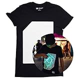 Illuminated Apparel T-Shirt Fluorescente Interattiva (Nero/Verde, S)