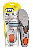 Scholl Liquiflex Extra Supporto, Solette Regolabili Anti-Odore in Memory Foam con Tecnologia 5 in 1 per Scarpe da Lavoro, Stivali e Scarpe Antinfortunistiche, Taglia L (41-46.5) Rosso