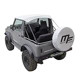 Masterforest Cappottina Telone Bikini Bianco in Vinile/Cotone per 4X4 Suzuki Santana Samurai sj410 e/o sj413 Modello Benzina o Diesel. Accessorio e Tetto Rimovibile per 4 x 4 Suzuki.