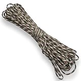 1 Pezzi Paracord,Paracord 4mm,Corda Campeggio,Corda Paracord,per Stendibiancheria,Corda per Tenda,Corda da Imballaggio,Corda per Copertura Antipioggia,Colore Mimetico(31m*4mm)