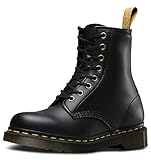 Dr. Martens Vegan 1460 Black Felix Rub Off, Scarpe Stringate Basse Brogue Unisex Adulto, Nero, 40 EU