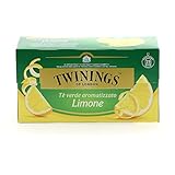 Twinings, Tè Verde Aromatizzato al Limone dal Sapore Rinfrescante, con Caffeina, Infusi e Tisane, Confezione da 25 Filtri