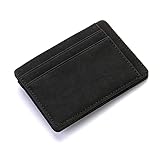 Ziyan Magic Wallet Magic Wallet Slim Portafoglio Portafoglio Portafoglio con scomparto portamonete, Nero , 10,5 x 7,5 x 0,7 cm, Casual