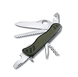 Victorinox, coltellino militare svizzero 08 (10 funzioni, grande lama bloccabile a una mano)