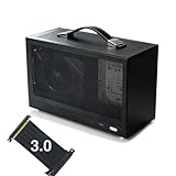 Miningeek MiniNeo S300 Portable 8L SFF Small Form Factor Mini-ITX Case Mini-ITX/w Pannello Ventilato Avanzato, Porte USB 3.0 Anteriori Tipo-C, GPU Dual Slot, Sistema di Gestione Cavi, w Free PCIe 3.0