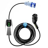 AWESAFE Caricabatterie per Veicoli elettrici, EV Charger Cavo Ricarica Auto elettrica Tipo 2,con Spina Blu CEE (Tipo 2 | 5M, 7,2KW | 32A)