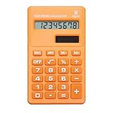 HJHIKJK calcolatrice Mini Calculator Pocket Button Batteries Handheld School Office Accounting Calculator(Orange)