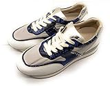 Janet Sport 37701 Sneaker Casual Donna Modello Maya (Bianco/Perla/Blu, Numeric_37)