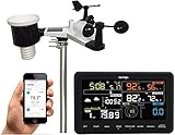 Sainlogic Stazione Meteo Professionale Wireless - 10 In 1 Punto D accesso Stazione Meteo Senza Fili Con Sonda Esterna, Pluviometro, Anemometro, Tempo, Display A Colori, Wunderground