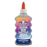 Elmer’s colla glitterata, argento, lavabile e adatta ai bambini, 177 ml