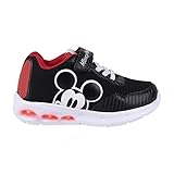 CERDÁ LIFE S LITTLE MOMENTS Scarpe da Bambino con Luci di Mickey Mouse con Velcro, Risultando Comode e Resistenti al Tempo Stesso, Ginnastica, Nero, 26 EU