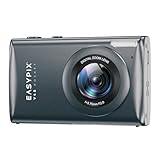 Easypix V48 Pocket, fotocamera digitale compatta, display da 2,8", risoluzione fino a 64 MP, zoom digitale 18x, antracite