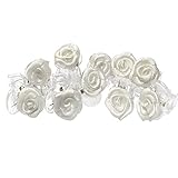 10 Pezzi Clip di Capelli Della Rosa,Fermagli per Capelli a Forma di Fiore, Eleganti Piccole Mollette con Fiore per Matrimoni, per Donne e Ragazze- Bianco