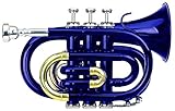 Classic Cantabile Brass TT-400 Tromba tascabile pocket Brass Sib ottone blu