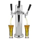 VBESTLIFE Beer Keg System Kit Dispensatore di Birra alla Spina del Rubinetto Triplo dell Acciaio Inossidabile 3 Rubinetti per Birra Domestica Brew Kegerator