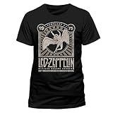 Led Zeppelin Madison Square Garden 1975 Uomo T-Shirt Nero M 100% Cotone Regular