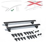 Rebeca Shop® Barre Da Tetto Portapacchi Universali Con Serratura Antifurto Nero Adatte Per Teuue le Auto Con Tetto Liscio Senza Barre Longitudinali O Rails 130-140cm (Barre 130cm (LS22)