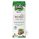 Matt Forsan, Olio di Ricino, Rinforzante per Capelli, Ciglia e Unghie, Rende i Capelli Forti e Luminosi, Rafforza le Ciglia e le Unghie, Puro 100% di Origine Naturale, 100 ml