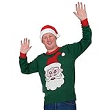 Wicked Crimbo Jumper - Green/Santa (S)