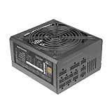 MARSGAMING MPB1000P, Alimentatore Modulare ATX 3.0 1000W, 10 Anni di Garanzia, 80Plus Gold, Ventola 140mm AI-RPM, Condensatori Giapponesi, Supporto PCIe 5.0 e APFC, Tecnologia DC-DC e SMD, Nero