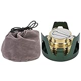 Nikou Fornello ad alcool, Outdoor Portatile Ultralight Mini Cottura Bruciatori di alcol Fornello a combustibile alcolico Barbecue Bruciatori da campeggio(verde)